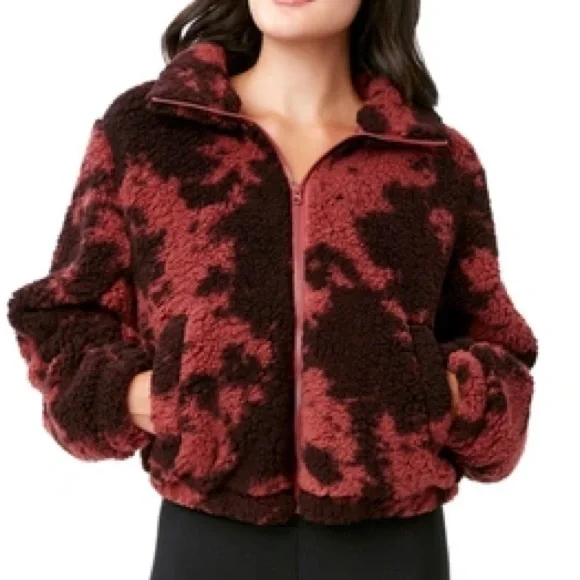 Sage Jackets Coats Sage Collective Jet Setter Printed Teddy